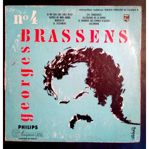 Georges Brassens N° 4 Je Me Suis Fait Tout Petit  25 Cm 33t