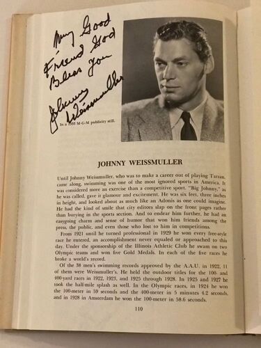 Autographe Original De Johnny Weissmuller - Tarzan