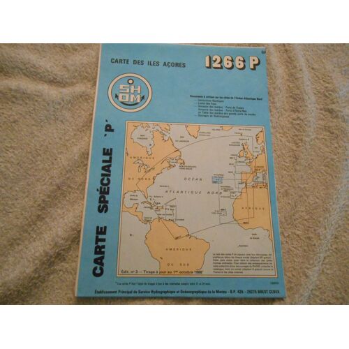 Carte Marine Du Shom Référence 1266 P Sur Les Iles Açores