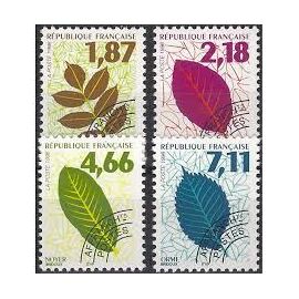 Feuilles D'Arbres (2) Série Complète Année 1996 Timbres Préoblitérés N° 236 237 238 239 Yvert Et Tellier Luxe