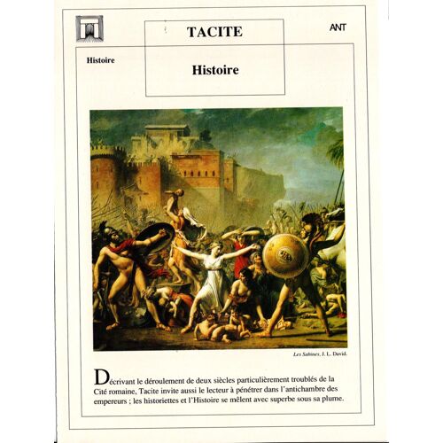 Fiche Lecture / Littérature Tacite Histoire