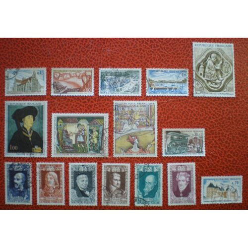 Lot De 40 Timbres Oblitérés - France - Année Complète - 1969 (3 Photos)