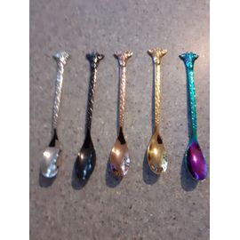 Lot De 5 Cuillères À Dessert Multicolore