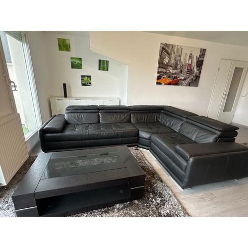 Canapé d'angle en cuir