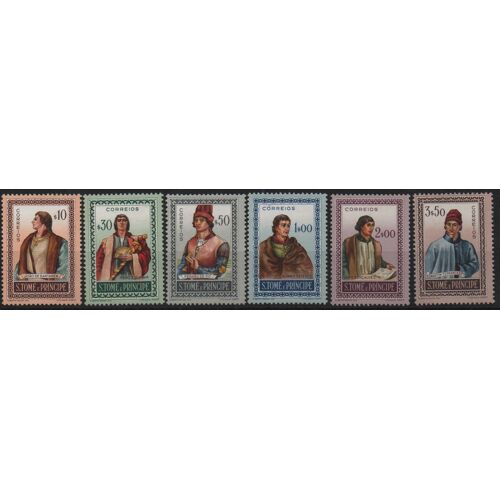 Portugal ( Sao Tome ) Timbres Les Navigateurs