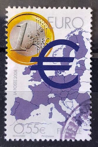 Grands Projets Européens - L'euro 0,55€ (Très Joli N° 4245) Obl - France Année 2008 - Brn83 - N27817