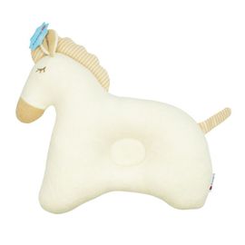 Oreiller De Couchage Pour Nouveau-Né Oreiller De Mise En Forme De La Tête En Coton Biologique Pour Nouveau-Né Doux Et Respirant, Poney, 2 Pièces
