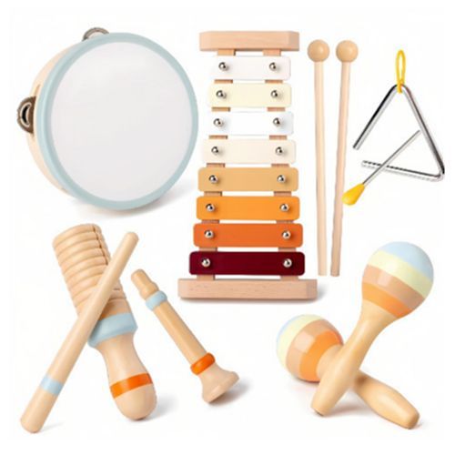 Instrument De Musique Bebe - Aqsacokiya - Jouet En Bois - Noël Anniversaire Fille Garçon 1 2 3 4 5 Ans