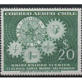 Chili Timbre Université Technique De Valparaiso , Recherche Nucléaire 1956