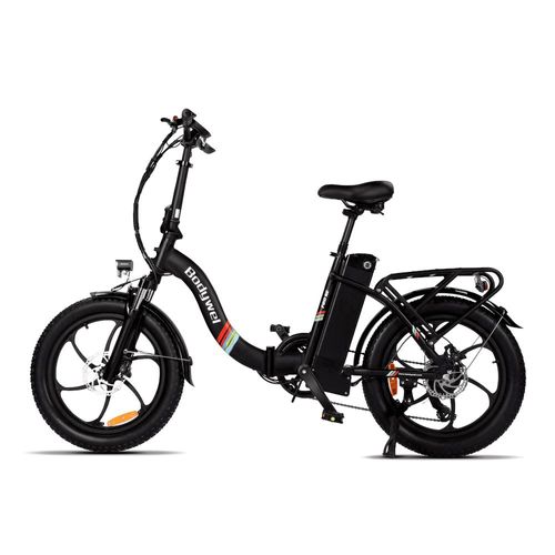 Vélo Électrique Pliable À Gros Pneus Bodywel F20 Se 250w 36v 15,6ah Shimano 7 Vitesses 20*3.0 Pouces 25 Km/H 110km -Noir