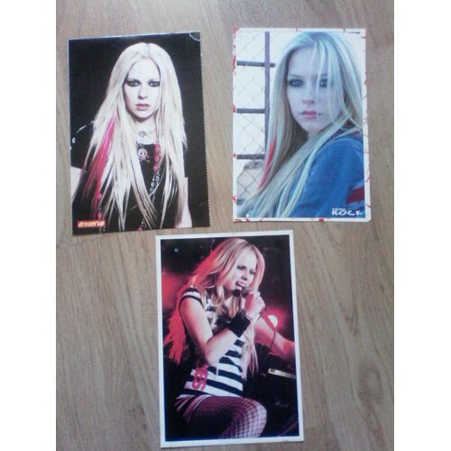 Lot De 3 Cartes Postales Avril Lavigne 2007 The Best Damn Thing Era