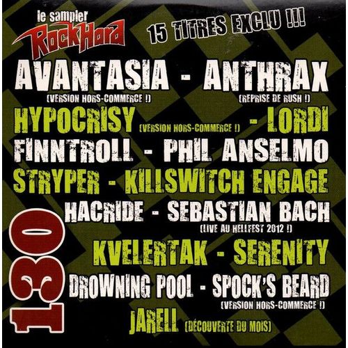 Le Sampler Rock Hard N° 130 _ (Cd Collector 15 Titres ; Pochette Cartonnée ; 2013)