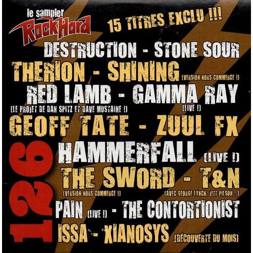 Le Sampler Rock Hard N° 126 _ (Cd Collector 15 Titres ; Pochette Cartonnée ; 2012)
