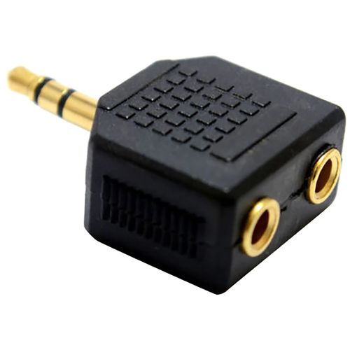 ADAPTATEUR AUDIO JACK CASQUE ECOUTEUR DOUBLE 3.5 MALE VERS 2 FEMELLE