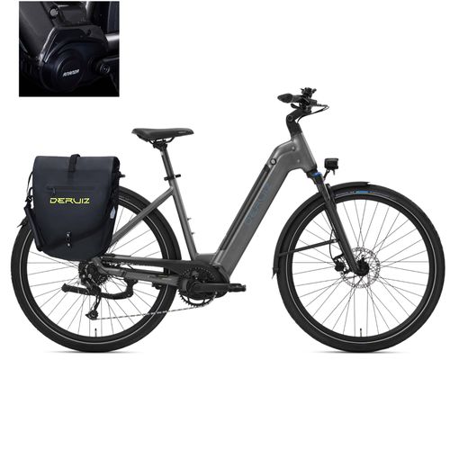 Deruiz Velo Electrique Mid-Drive Motor 250w Shimano 8 Vitesse Maximale Batterie 13.4ah 28 Pouces E-Bike