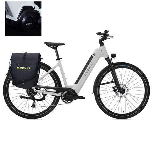 Velo Electrique Deruiz Autonomie 161km Mid Drive Moteur 250w Avec Batterie 48v13.4ah Amortisseur Avant Shimano 8 Vitesses