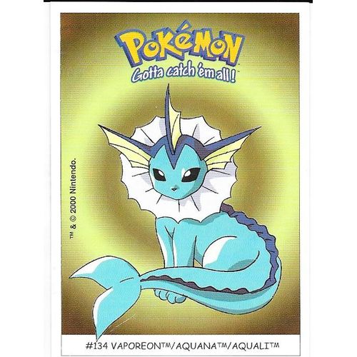 Aquali (134) - Pokémon - Dunkin Boomer - Stickers