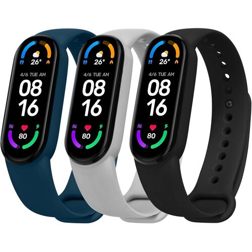 Mevronisshop-Bracelet Pour Xiaomi Mi Band 5/Xiaomi Mi Band 6/7 / 4/3, Bracelets De Remplacement Xiaomi Bracelet De Montre En Nylon Tricoté Extensibles Tissés Acier Inoxydable Pour Accessoires Xiaomi