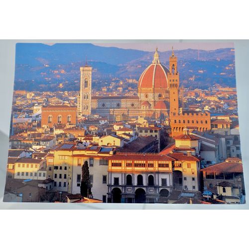 Carte Postale Florence La Cathédrale "Il Duomo". Beau Filigrane Sur Le Verso. Toscane, Italie. Grande Taille : 12 Cm X 17 Cm.
