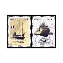 300ème Anniversaire Du Service Hydrographique Et Océanique De La Marine Navires Ancien Et Contemporain La Paire Année 2020 N° 5398 5399 Yvert Et Tellier Luxe