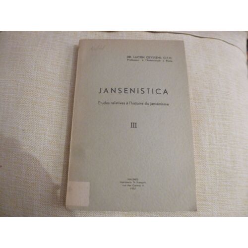 Lucien Ceyssens, Jansenistica, T. Iii, Malines, 1957