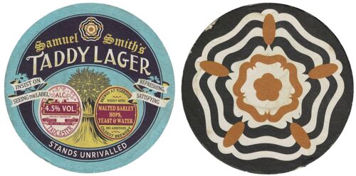 Royaume Uni Sous Bock Beermat Coaster Samuel Smith's Taddy Lager Stands Unrivalled Rp214