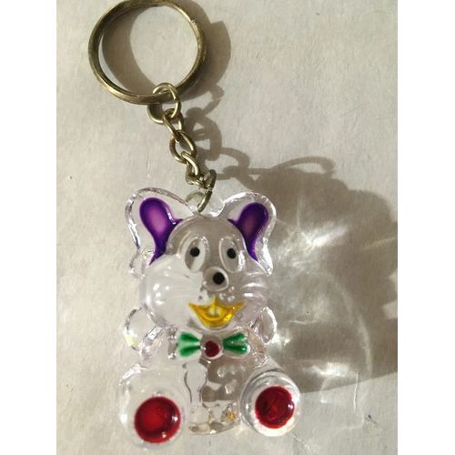 Joli Porte Clés Petit Chat Transparent