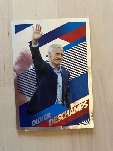 Carte Sticker Carrefour Panini - Argenté - Didier Deschamps 8 - Fiers D Etre Bleu