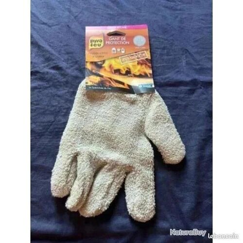 Pyrofeu gant de protection anti chaleur 250°c barbecue poele a bois cheminee taille 10