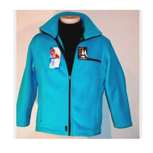 Gilet Sweat Bleu Azur Laine Polaire Bleu Pull Turquoise Sweat Zip 5 Poches Taille M Veste Joss Cardigan