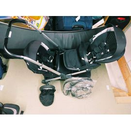 Poussette Double Redcastle Noire Avec Accesoires