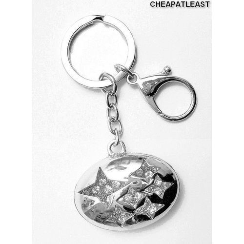 Porte-Clé (Clés) 3 D / Strass - Logo Subaru - Bijou De Sac - Métal Chromé