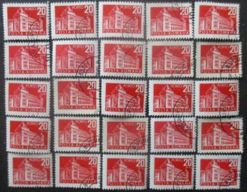 Roumanie Taxe N°130 X 25 Partie Gauche Oblitéré