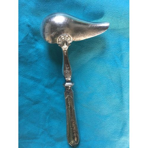 Vintage ; Très Ancienne Cuillère À Sauce Métal Argenté