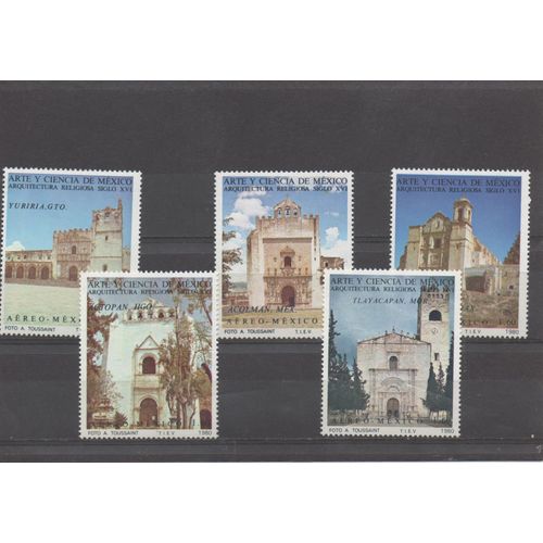 Mexique Timbres Architecture 1980