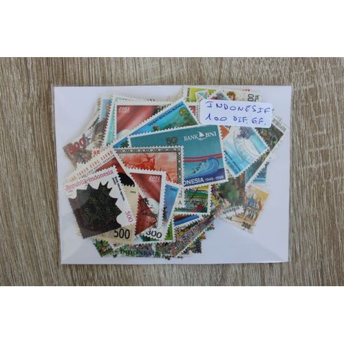 Indonésie 100 Timbres Différents Grands Formats