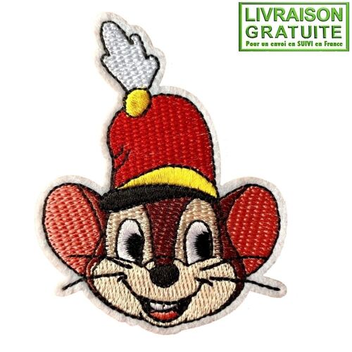 Patch Écusson Souris Timothée Dumbo - Thermocollant