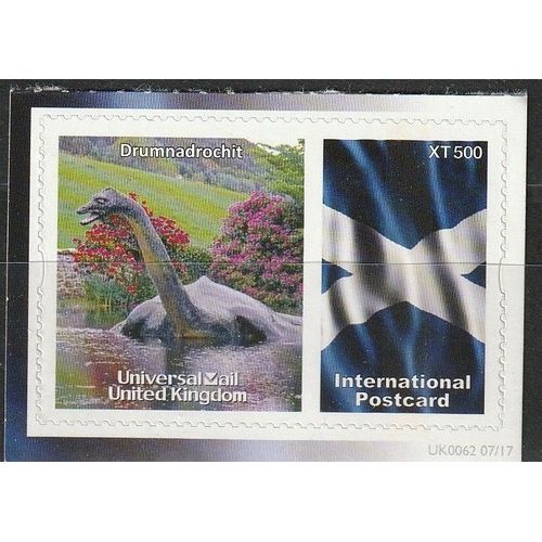 Timbre Autoadhésif Neuf** Royaume-Uni, Ecosse. Monstre Du Lock Ness, Drumnadrochit. International Postcard. 2018