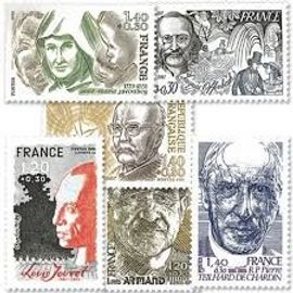 Louis Armand, Louis Jouvet, Soeur Javouhey, Offenbach, Révérend Pierre Theilard De Chardin, Pasteur Marc Boegner Série Co:Mplète Année 1981 N° 2148 2149 2150 2151 2152 2153 Yvert Et Tellier Luxe