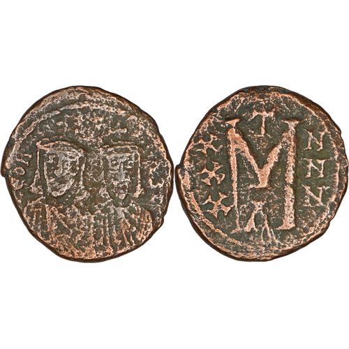 Byzance - Follis - Léon Iii Et Constantin V - 736-741 Ad - Grand M Surmonté D'une Croisette - 4.32 G. - Bc.1516 - 24-118
