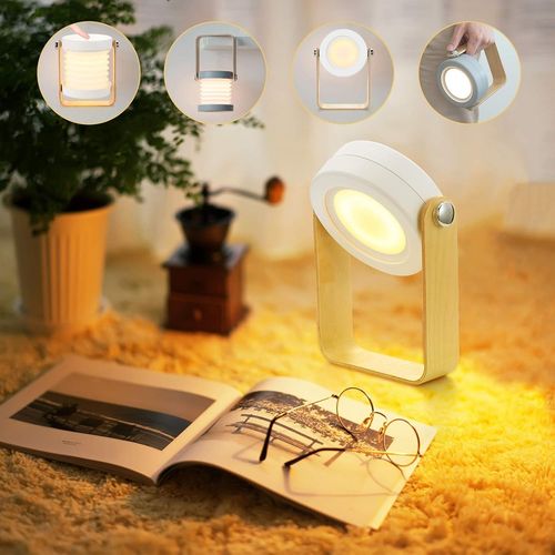 Lampe De Chevet Tactile À Intensité Variable, Lampe De Chevet Portable, Lampes De Chevet Avec Veilleuse Sécurisée, Table De Chevet Portable Blanche