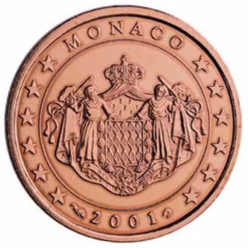 Euro Monaco 2001 : 5 Centimes Euro Unc (De Starterkit) - Tirage 350.700 - Mode Suivi Uniquemtnt