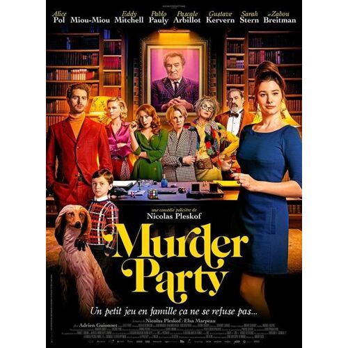 Murder Party - Affiche Originale De Cinéma - Format 40x60 Cm - Un Film De Nicolas Pleskof Avec Alice Pol, Miou-Miou, Eddy Mitchell, Pablo Pauly, Pascale Arbillot - Année 2022