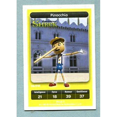 Carte Dreamworks - Shrek : Réf 26 - Pinocchio -  2010