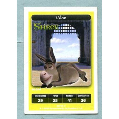 Carte Dreamworks - " Shrek " : Réf 20 - L' Ane - 2010