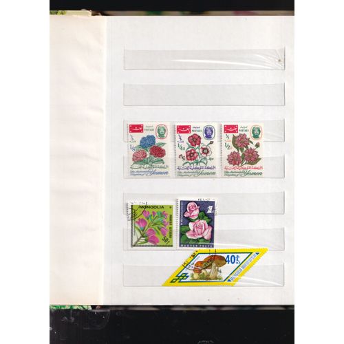 Lot De Timbres (X6 / Plantes / Fleurs / Yemen / Mongolie)