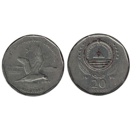 Cap Vert 1994 Pièce De Monnaie 20 Escudos Oiseau Alcatraz Fou Brun Rp260