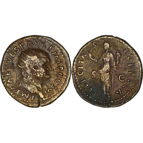 Rome - Dupondius - Vespasien - Cos Vi - Felicitas Pvblica - 75 Ad - Ric.657 - 24-157