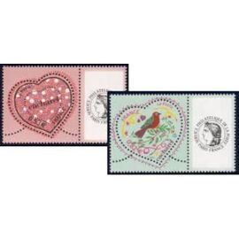 TIMBRE SAINT VALENTIN LE COEUR DE CACHAREL ROSE 2005 AMOUR FRANCE