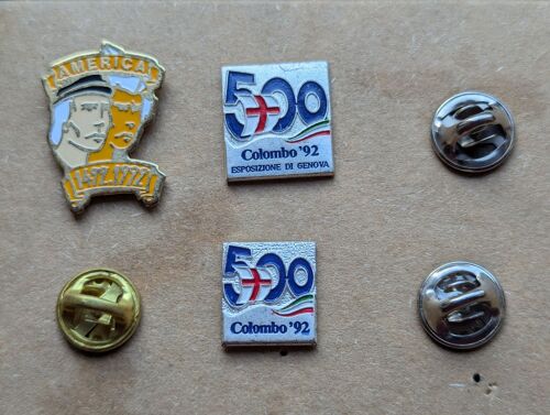 Lot De 3 Pins - 500 Ans Découverte Amérique - Exposition Christophe Colomb - Gènes 1992